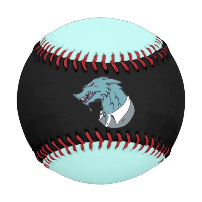 Blue Werewolf black and blue baseball (Front)