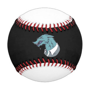 Blue Werewolf black and white baseball