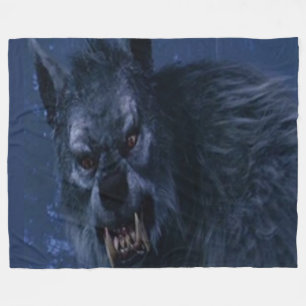 BLUE WEREWOLF FLEECE BLANKET