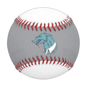 Blue Werewolf gray and white baseball