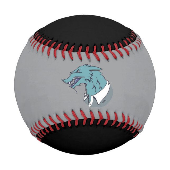 Blue Werewolf grey and black baseball (Front)