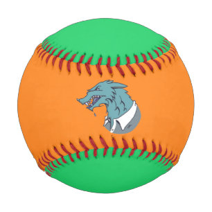 Blue Werewolf orange and green baseball