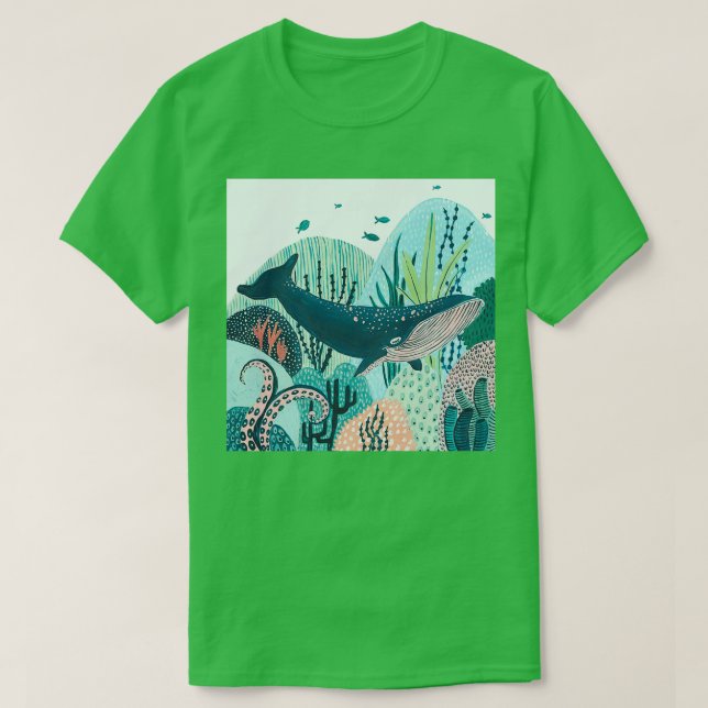 BLUE WHALE 54 5 T-Shirt (Design Front)