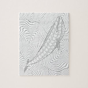 Blue Whale Adult Colouring Puzzle