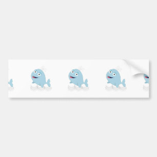 Blue Whale Bumper Sticker