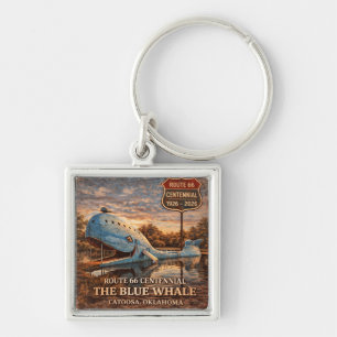 Blue Whale Catoosa Route 66 Keepsake Gift Key Ring