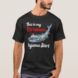 Blue Whale Christmas Lights This Is My Christmas P T-Shirt