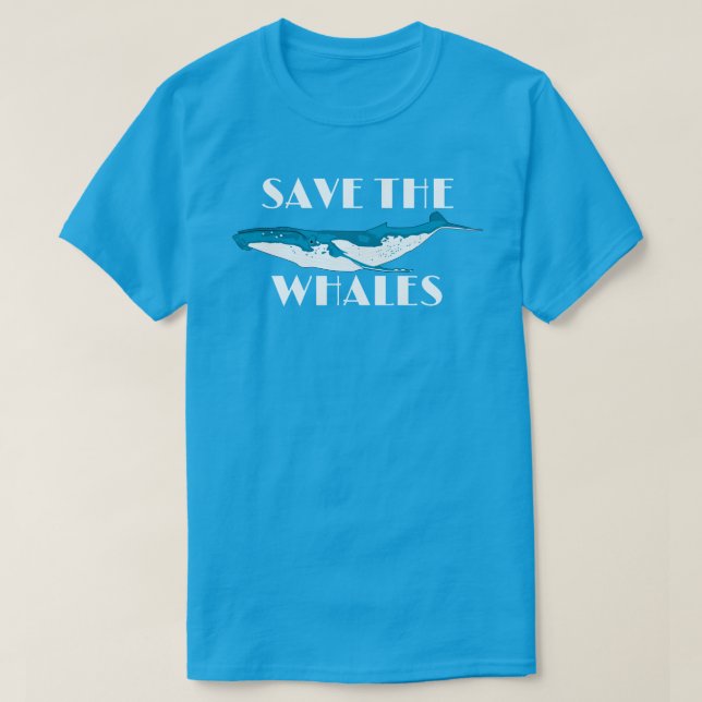 Blue Whale Conservation T-Shirt (Design Front)