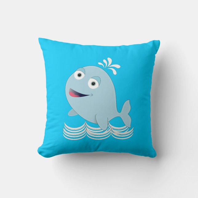 Blue Whale Cushion (Front)