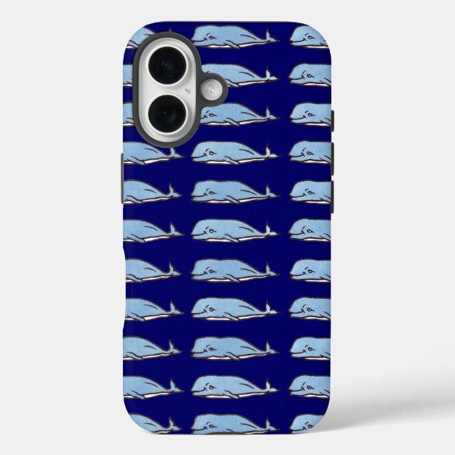 blue whale cute pattern Case-Mate iPhone case (Back)