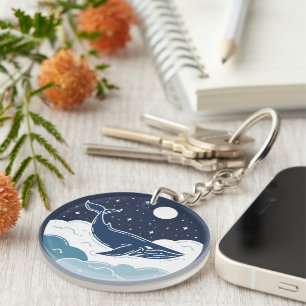 Blue Whale Dream Key Ring