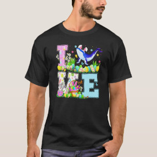Blue Whale Fish Easter Egg Hunt Funny Love Blue Wh T-Shirt