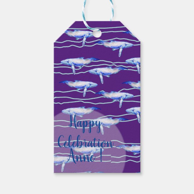 Blue whale   Gift Tags (Front)