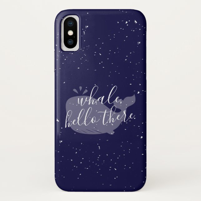 Blue Whale, Hello There Case-Mate iPhone Case (Back)
