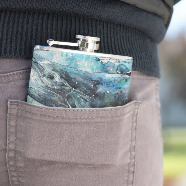 Blue Whale Hip Flask (In Situ)
