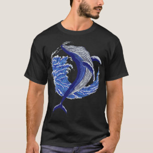 Blue Whale in the Waves T-Shirt