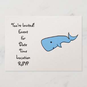 Blue whale invitation