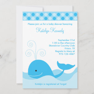 Blue Whale Invitations