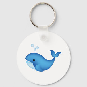 Blue whale key ring