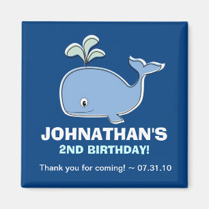 Blue Whale Magnet Party Favours