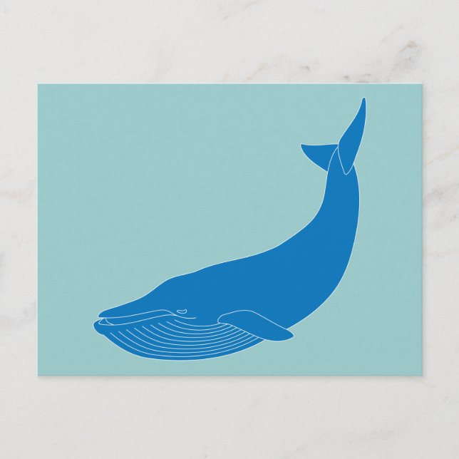 Blue Whale Marine Mammals Wildlife Oceans Postcard (Front)