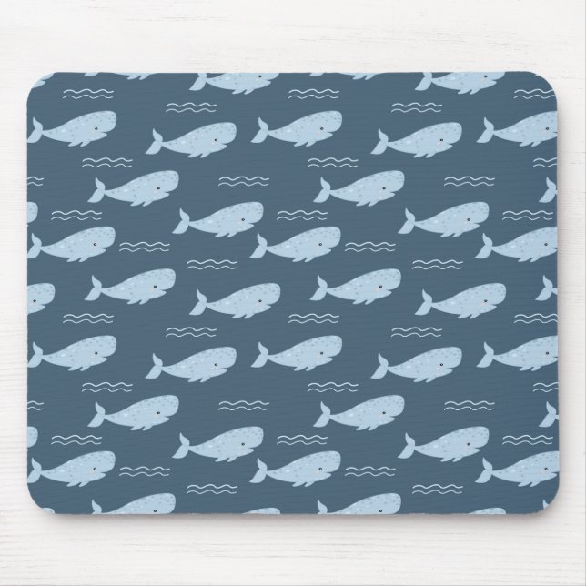 Blue whale mouse mat (Front)