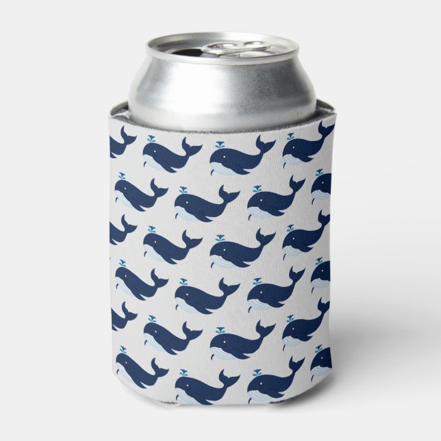 Blue Whale, Nautical Can Cooler (Can Front)