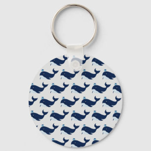 Blue Whale, Nautical Key Ring