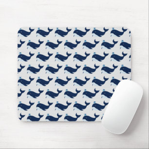 Blue Whale, Nautical Mouse Mat