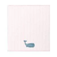 Blue Whale Nautical Pink Stripe Preppy