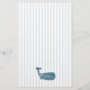 Blue Whale Nautical Stationery