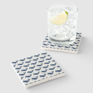 Blue Whale, Nautical Stone Coaster