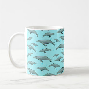 Blue Whale Pattern Coffee Mug