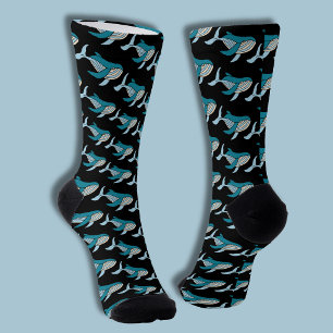 Blue Whale Pattern Socks