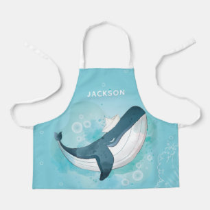 Blue Whale Personalised Apron