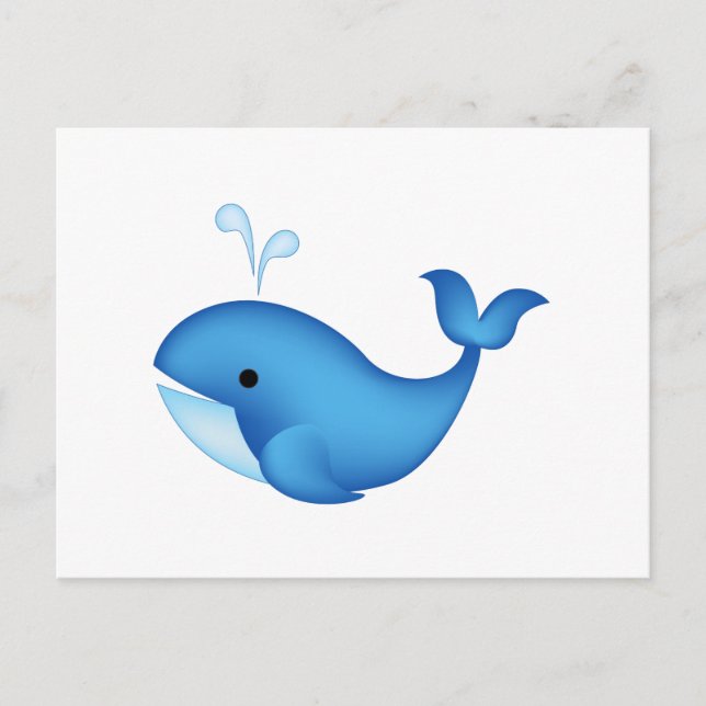 Blue whale postcard (Front)