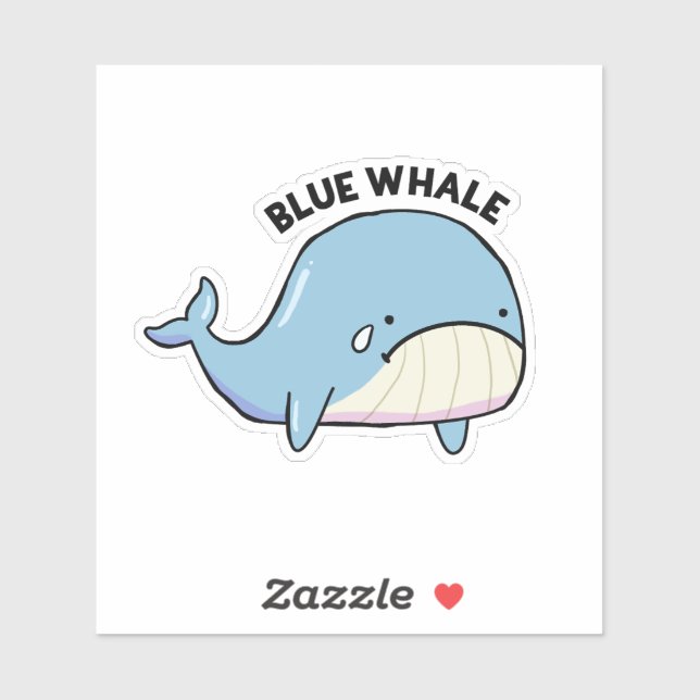 Blue Whale Sad Whale Pun Die-Cut (Sheet)