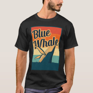 Blue Whale Sea Diving Maritime Waves Nature Protec T-Shirt
