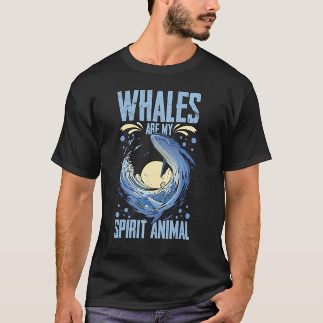Blue Whale Tail Humpback Whales Quotes Right Anima T-Shirt (Front)