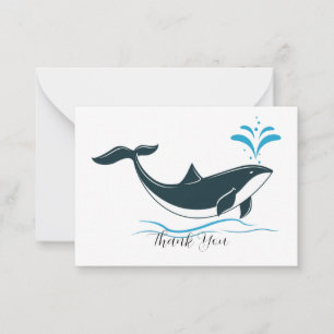 Blue Whale Thank You Card