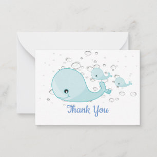 Blue Whale Thank You Cards