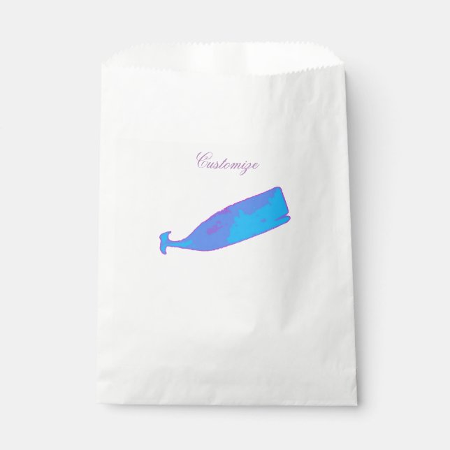 blue whale Thunder_Cove any colour Favour Bags (Front)