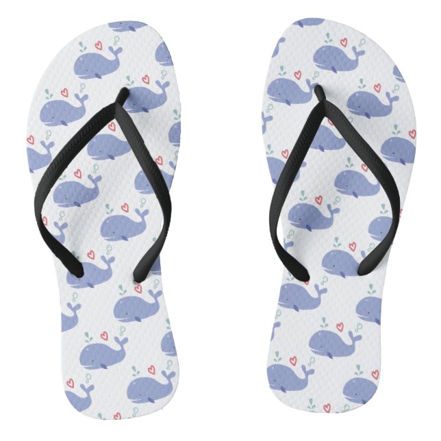 blue whale tong flip flops (Footbed)