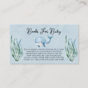 Blue Whale Under the Sea Boy Books For Baby Enclosure Card