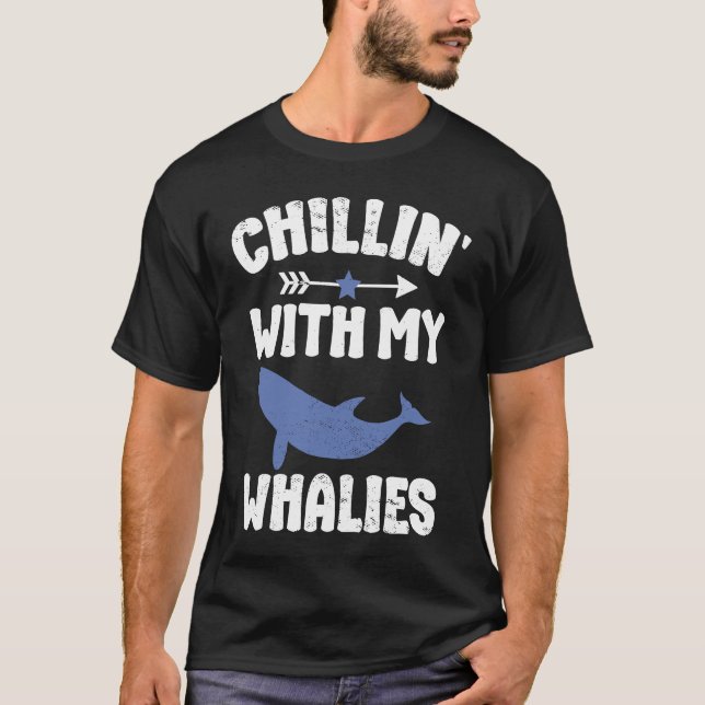 Blue whale watching cetacean  1 T-Shirt (Front)
