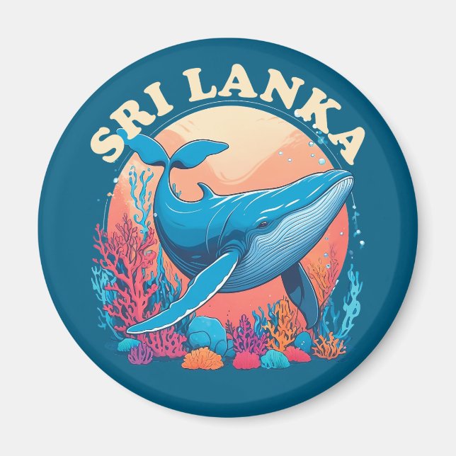 Blue whale watching in Sri Lanka Magnet (Front)