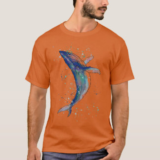 Blue whale watercolor painting 1 T-Shirt