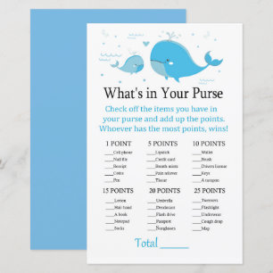 Blue Whale What's in your purse game