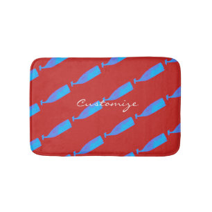 blue whales customised Thunder_Cove any colour Bath Mat