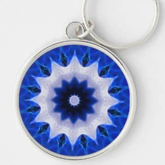 Blue Wheel Round Key Chain